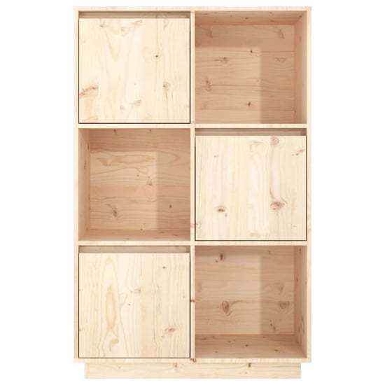 Colix Pine Wood Storage Cabinet With 3 Doors In Natural
