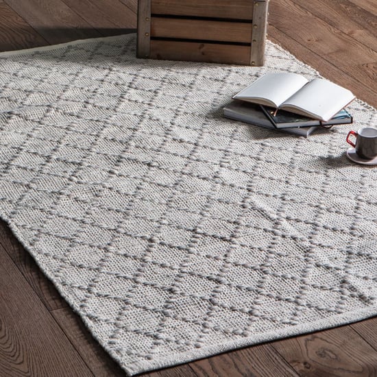 Read more about Collinsville diamond geometric pattern cotton rug in natural