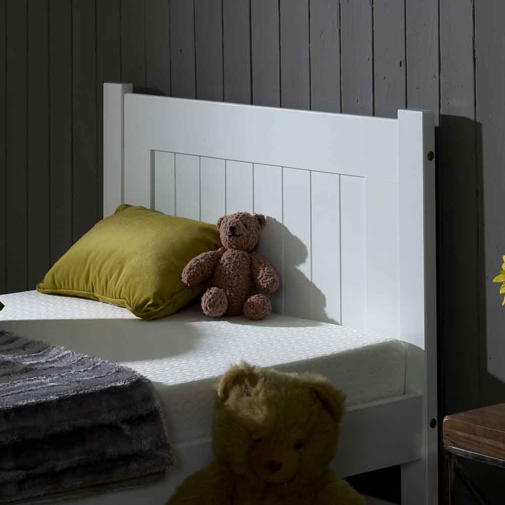 Colman Wooden King Size Bed In White