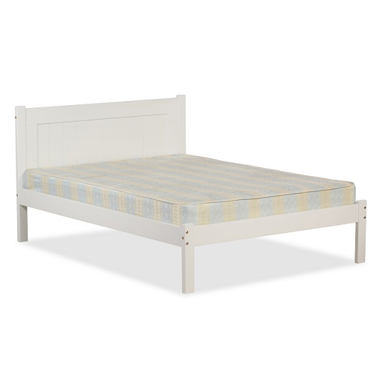 Colman Wooden Small Double Bed In White