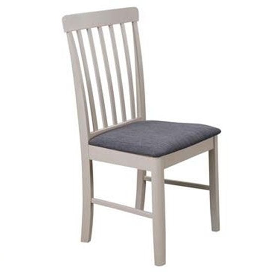 Read more about Cologne fabric padded dining chair in grey