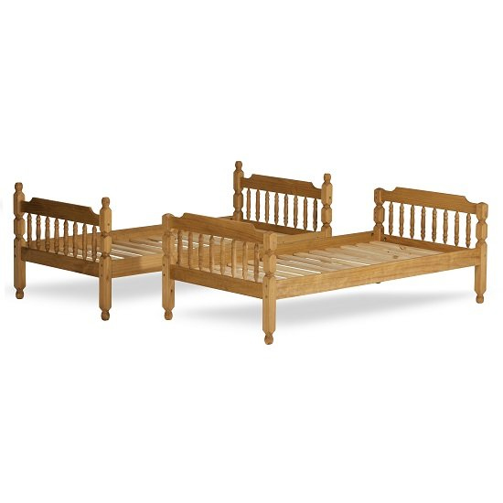 Colonial Wooden Single Bunk Bed In Waxed Pine_5