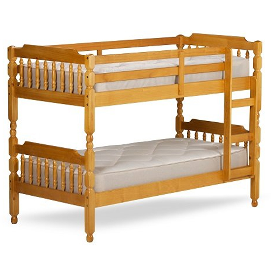 Colonial Wooden Small Single Bunk Bed In Honey_2