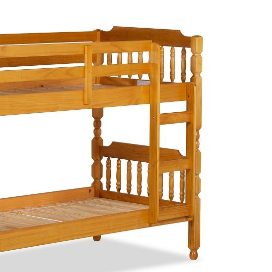 Colonial Wooden Small Single Bunk Bed In Honey_4