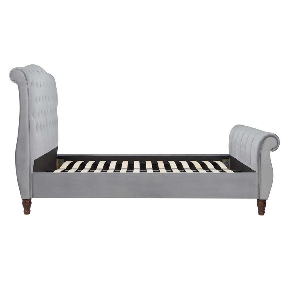 Colora Fabric King Size Bed In Grey