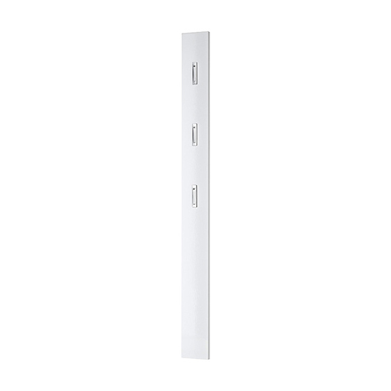 Colorado Wall Mounted High Gloss Coat Rack In White