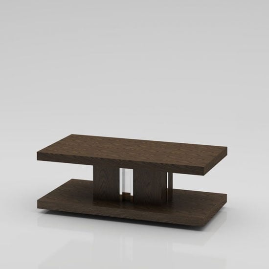 Product photograph of Colorado Wooden Coffee Table In Dark Elm Veneer from Furniture in Fashion