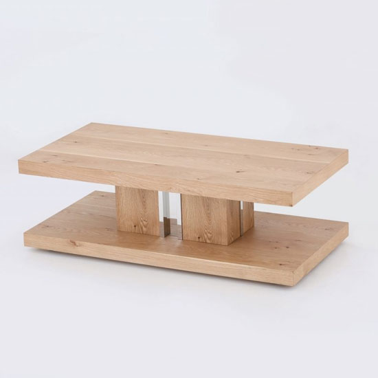 Colorado Wooden Coffee Table In White Oak Veneer thumbnail