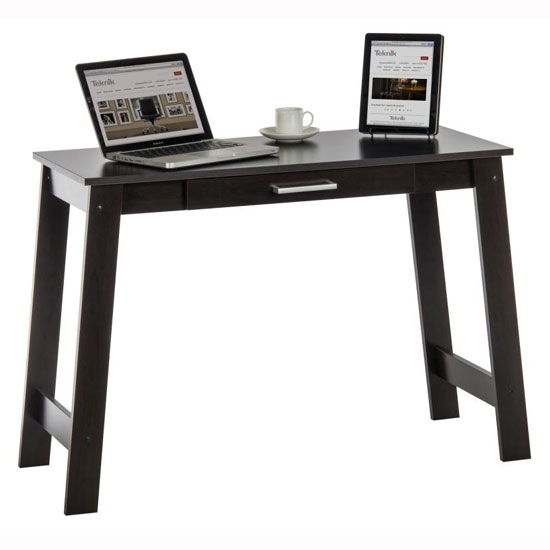 Product photograph of Colorado Laptop Desk In Cinnamon Cherry With 1 Drawer from Furniture in Fashion