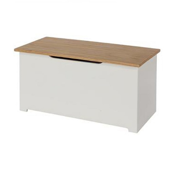 Read more about Chorley ottoman storage box in white and soft cream