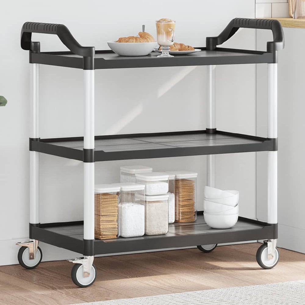 Read more about Colquitt large polypropylene plastic 3 tier trolley in black