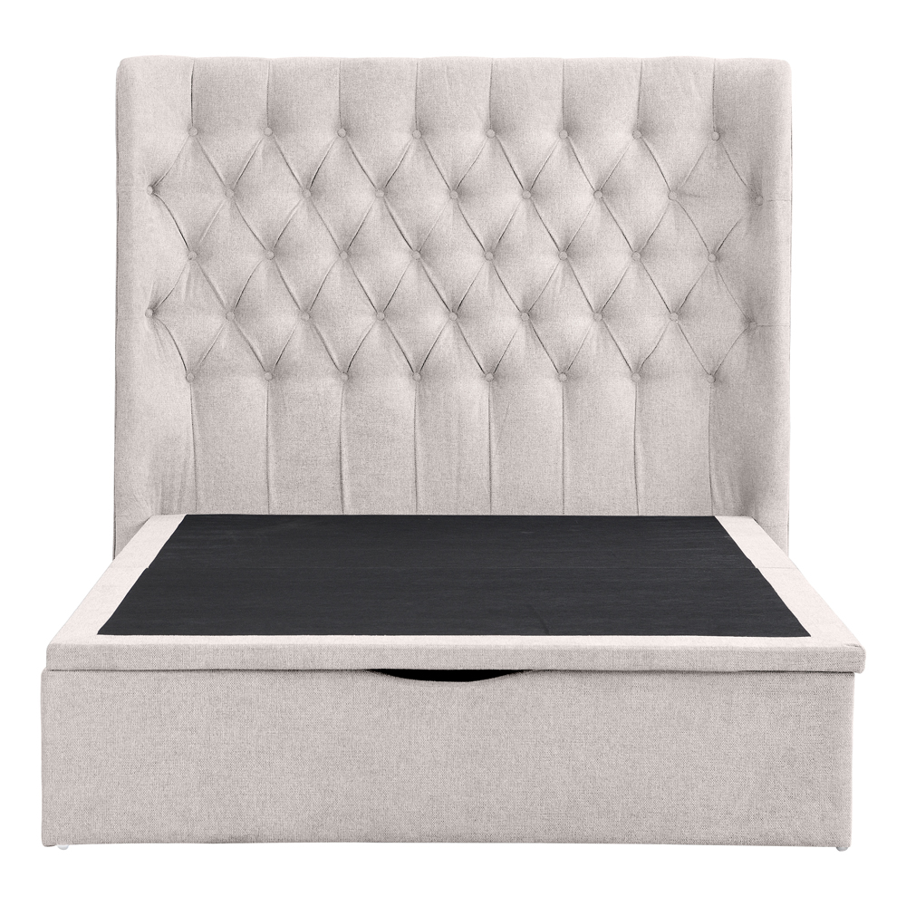 Colusa Fabric Ottoman Storage King Bed In Beige