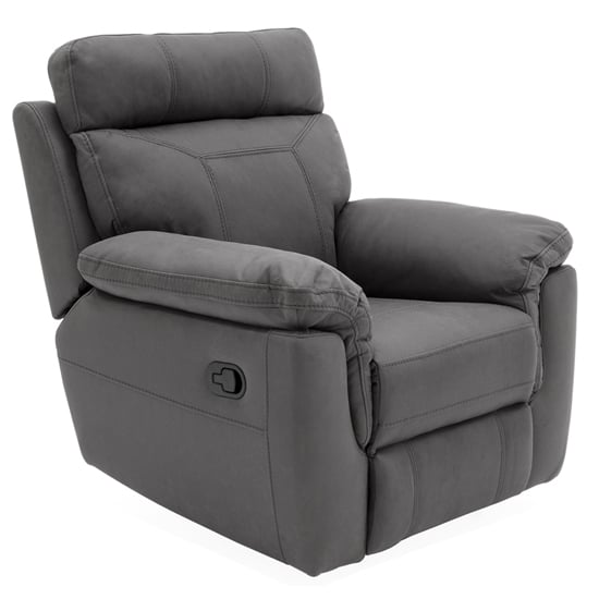 Product photograph of Colyton Fabric Recliner 1 Seater Sofa In Grey from Furniture in Fashion