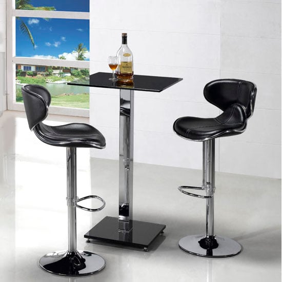 comfy black bar set ice 001 - How Tall Should Bar Stools Be: Quick Furniture Guide