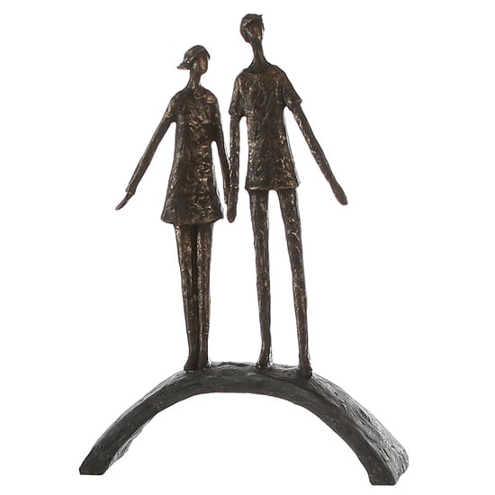 Read more about Common poly design sculpture in burnished bronze and grey