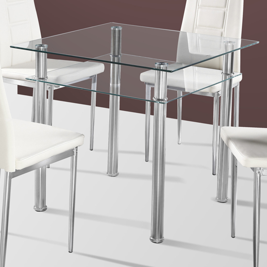 Callisto Clear Glass Dining Table Only Furniture in Fashion