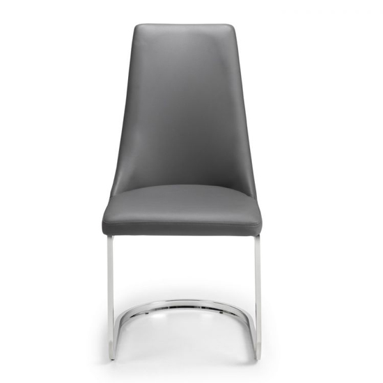 Caishen Grey Faux Leather Cantilever Dining Chair In Pair Furniture