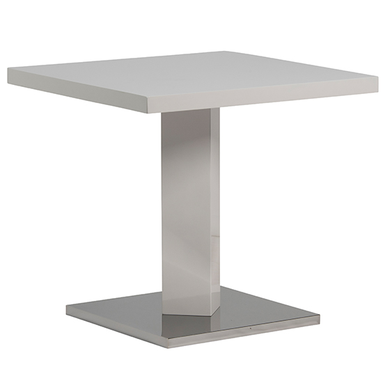 Como White High Gloss Dining Table With 4 Monaco Grey Chairs_2