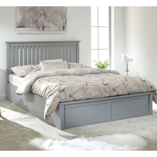Castleford Wooden Single Double Bed In Grey Furniture in Fashion