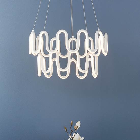 Read more about Conakry 2 lights ceiling pendant light in white and matt white