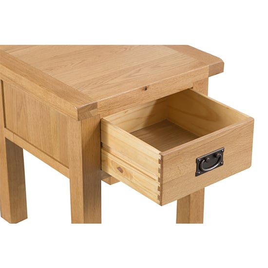Concan Wooden 1 Drawer Lamp Table In Medium Oak_4