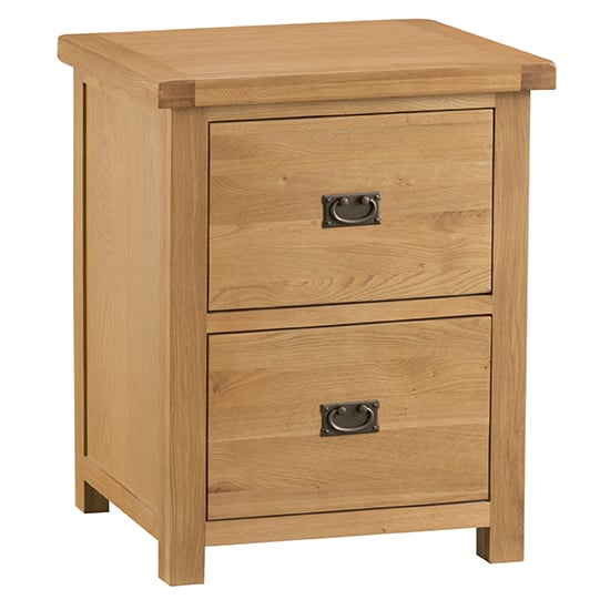 Concan Wooden Filing Cabinet In Medium Oak