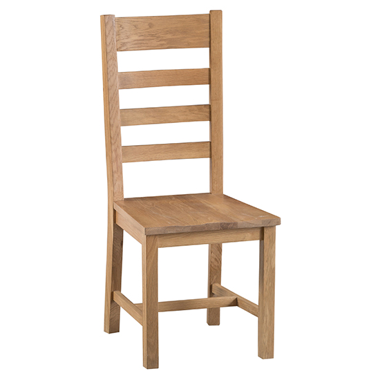 Product photograph of Concan Ladder Back Wooden Seat Dining Chair In Medium Oak from Furniture in Fashion
