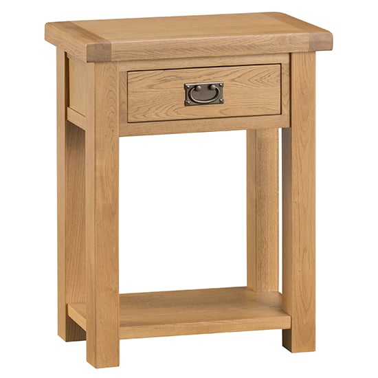 Concan Wooden Side Table In Medium Oak
