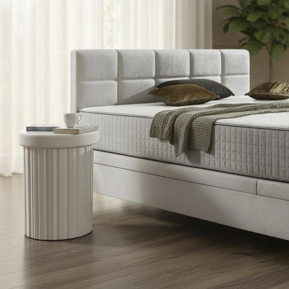 Concord Ceramic Side Table in Cream