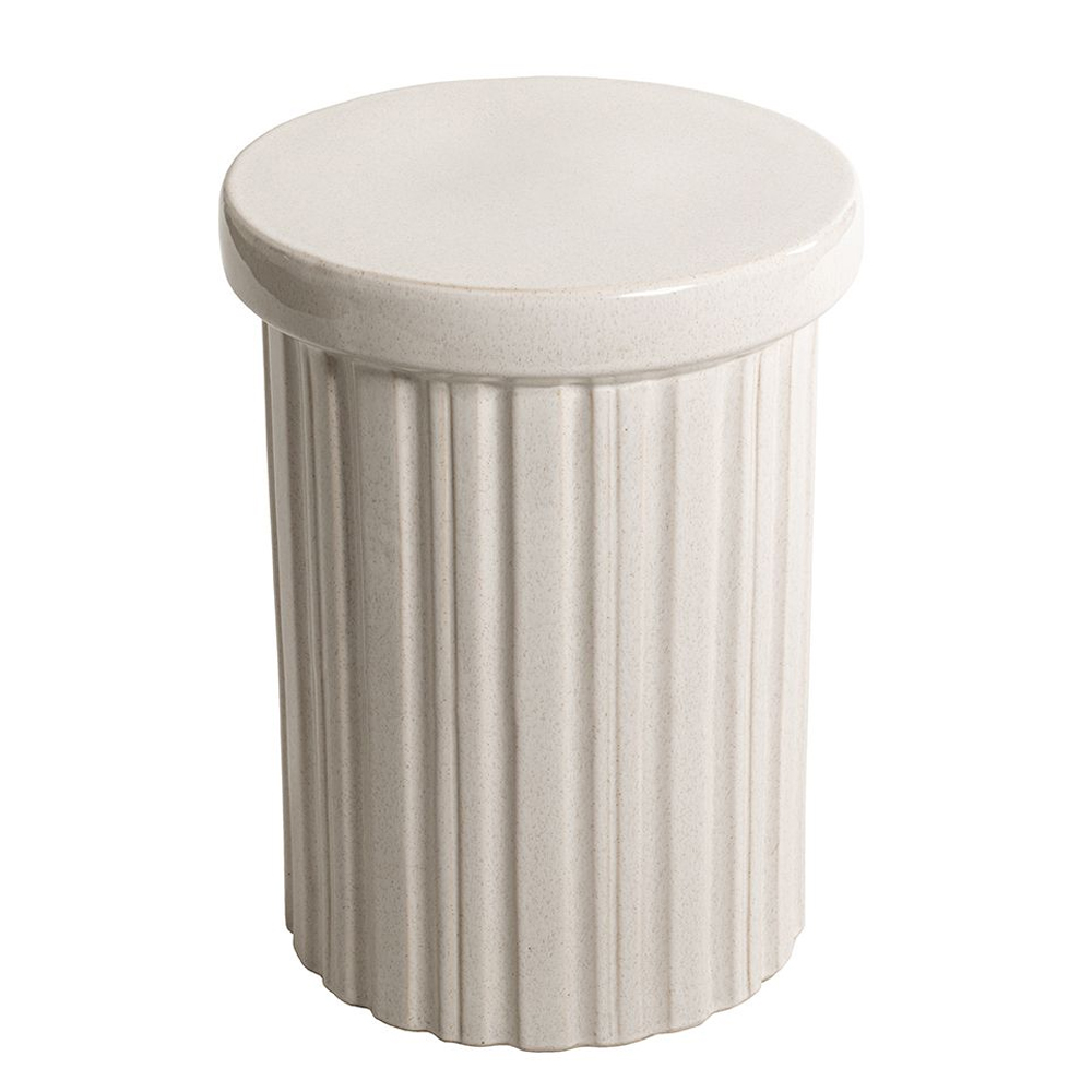 Concord Ceramic Side Table in Cream