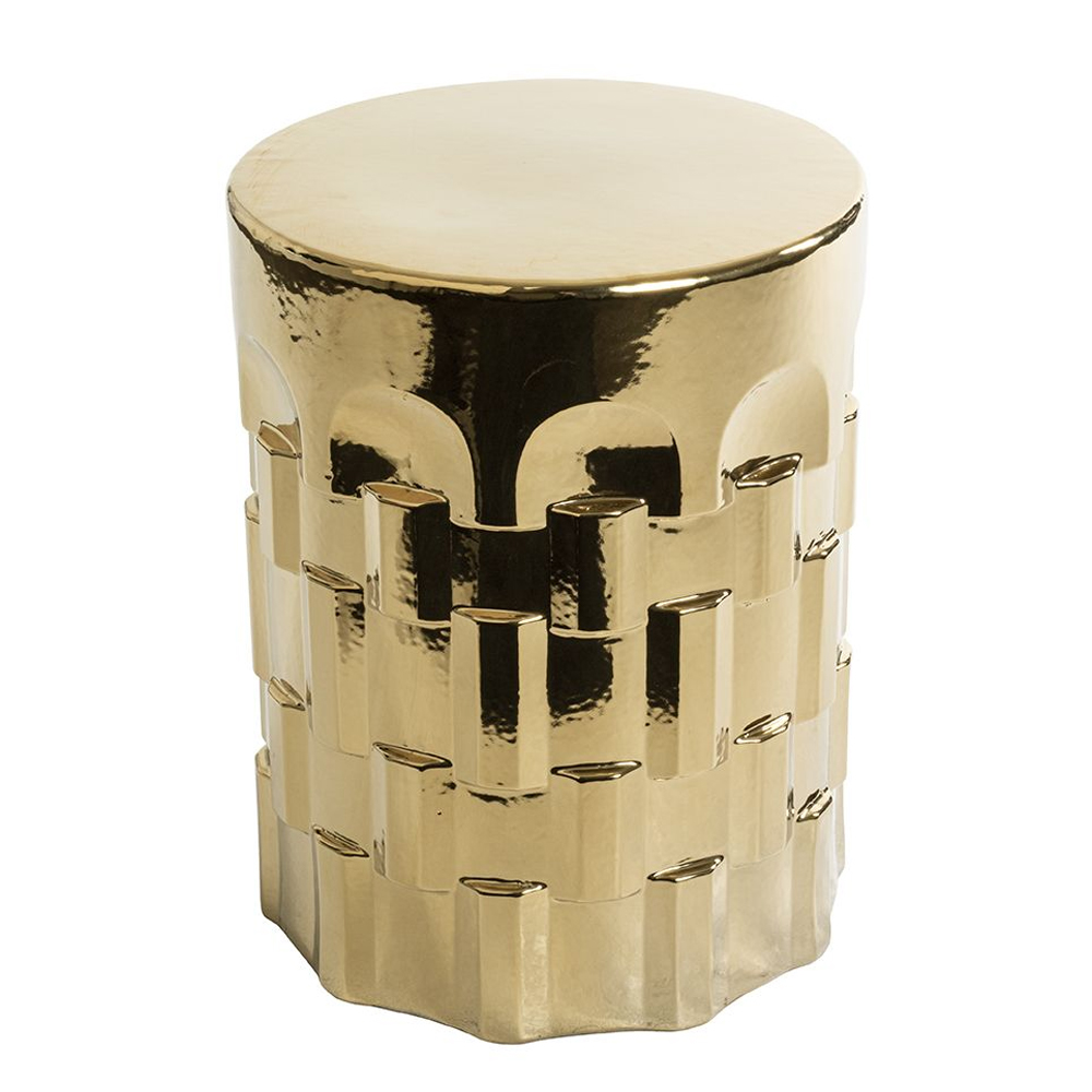 Concord Ceramic Side Table in Gold