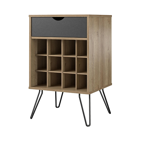 Catoosa Wooden Drinks Serving Trolley In Natural
