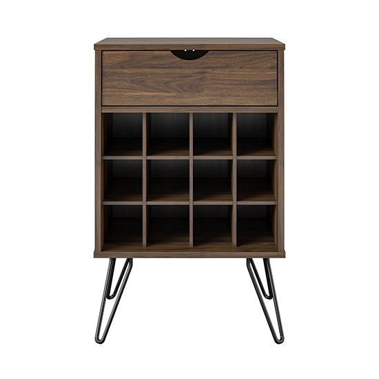 Catoosa Wooden Drinks Serving Trolley In Walnut