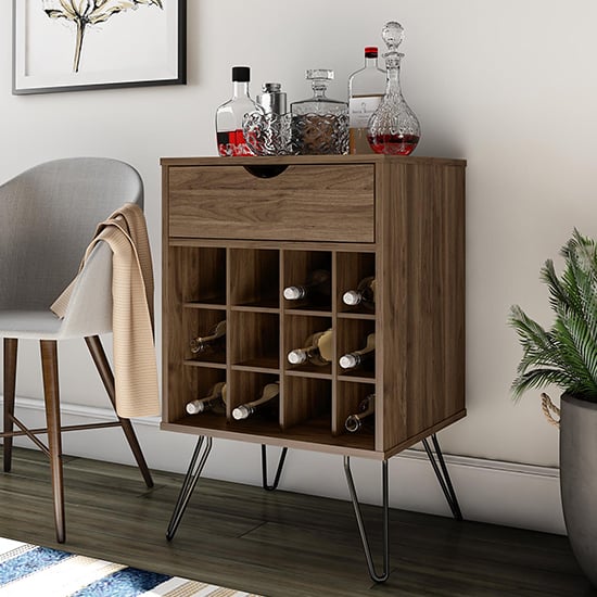Product photograph of Concorde Wooden Drinks Storage Cabinet In Walnut from Furniture in Fashion