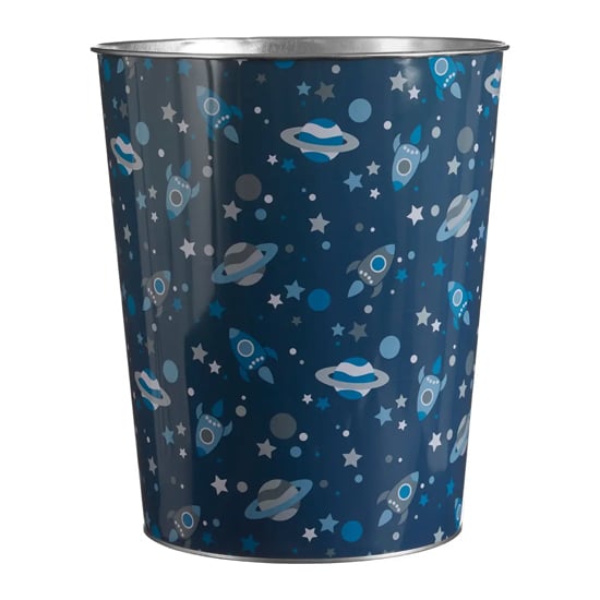 Product photograph of Concord Metal Stars Bathroom Waste Bin In Blue from Furniture in Fashion