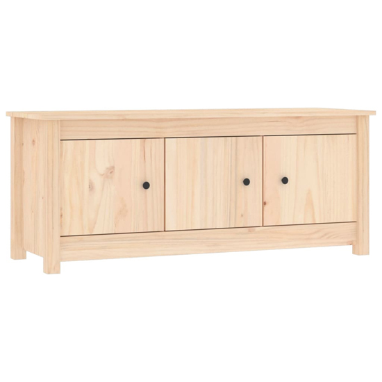 Concord Pinewood Shoe Storage Bench With 3 Doors In Natural