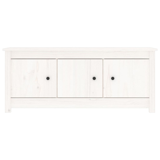 Concord Pinewood Shoe Storage Bench With 3 Doors In White