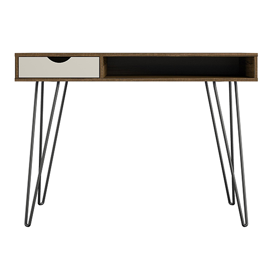 Catoosa Wooden Laptop Desk With 1 Drawer In Brown Oak