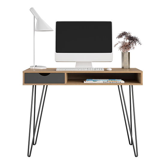 Catoosa Wooden Laptop Desk With 1 Drawer In Natural