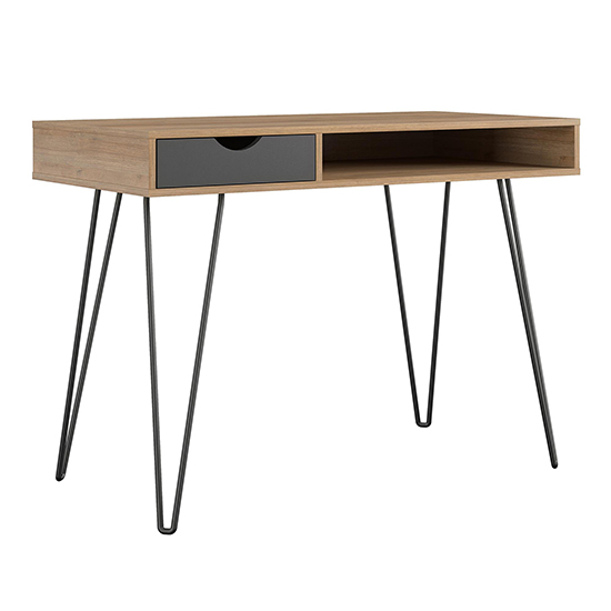 Catoosa Wooden Laptop Desk With 1 Drawer In Natural