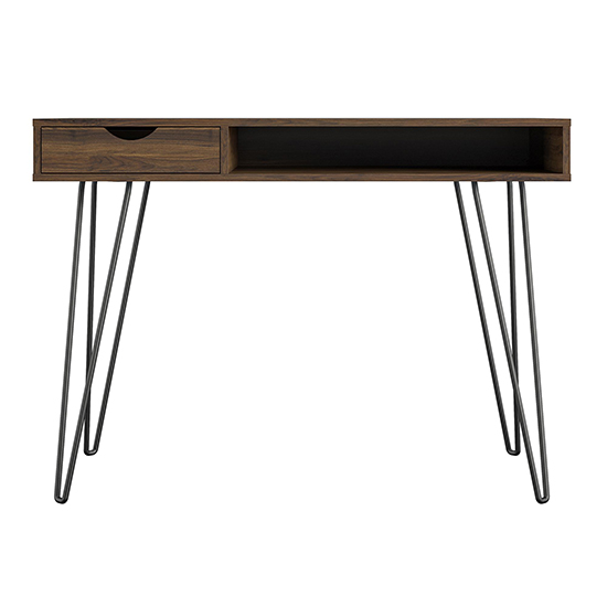 Catoosa Wooden Laptop Desk With 1 Drawer In Walnut