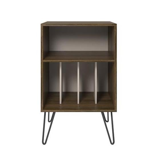 Cowes Turntable Bookcase In Brown Oak_3