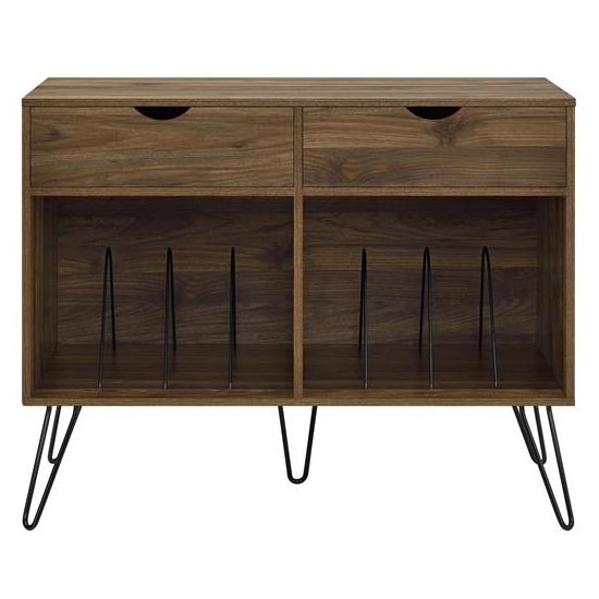 Concorde Wooden Turntable Stand With Drawers In Walnut_3