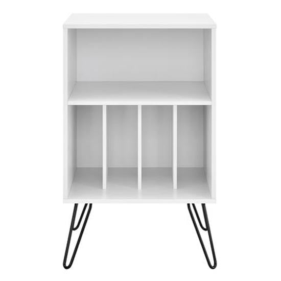 Cowes Turntable Bookcase In White_3