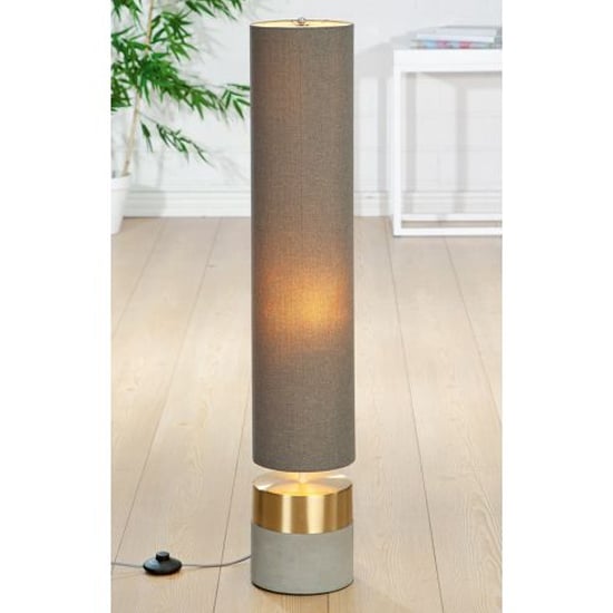 Product photograph of Concreto Floor Lamp In Gold And Grey from Furniture in Fashion