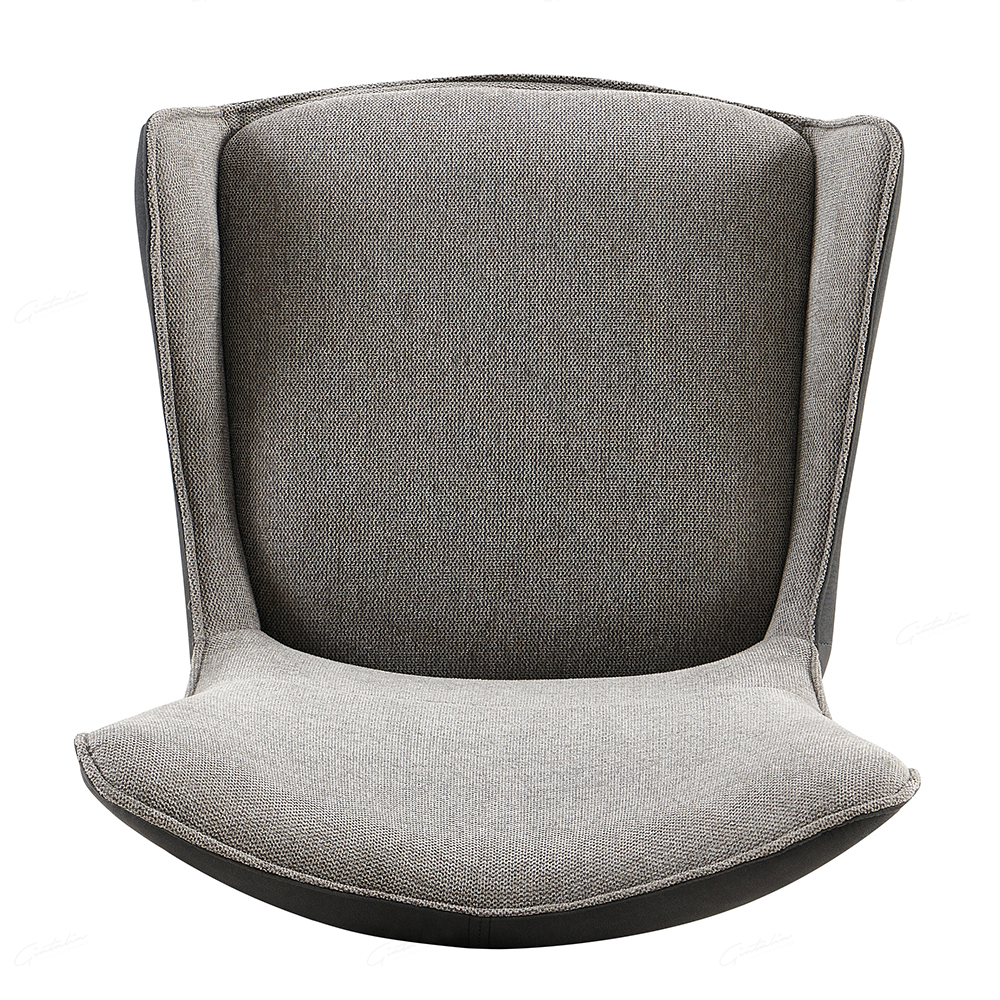 Corvale Light And Dark Grey Fabric Dining Chairs In Pair
