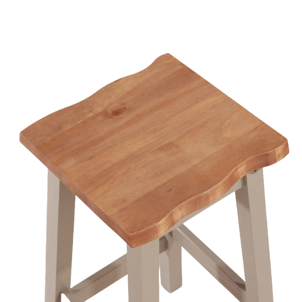 Consett Grey And Oak Wooden Bar Stools In Pair
