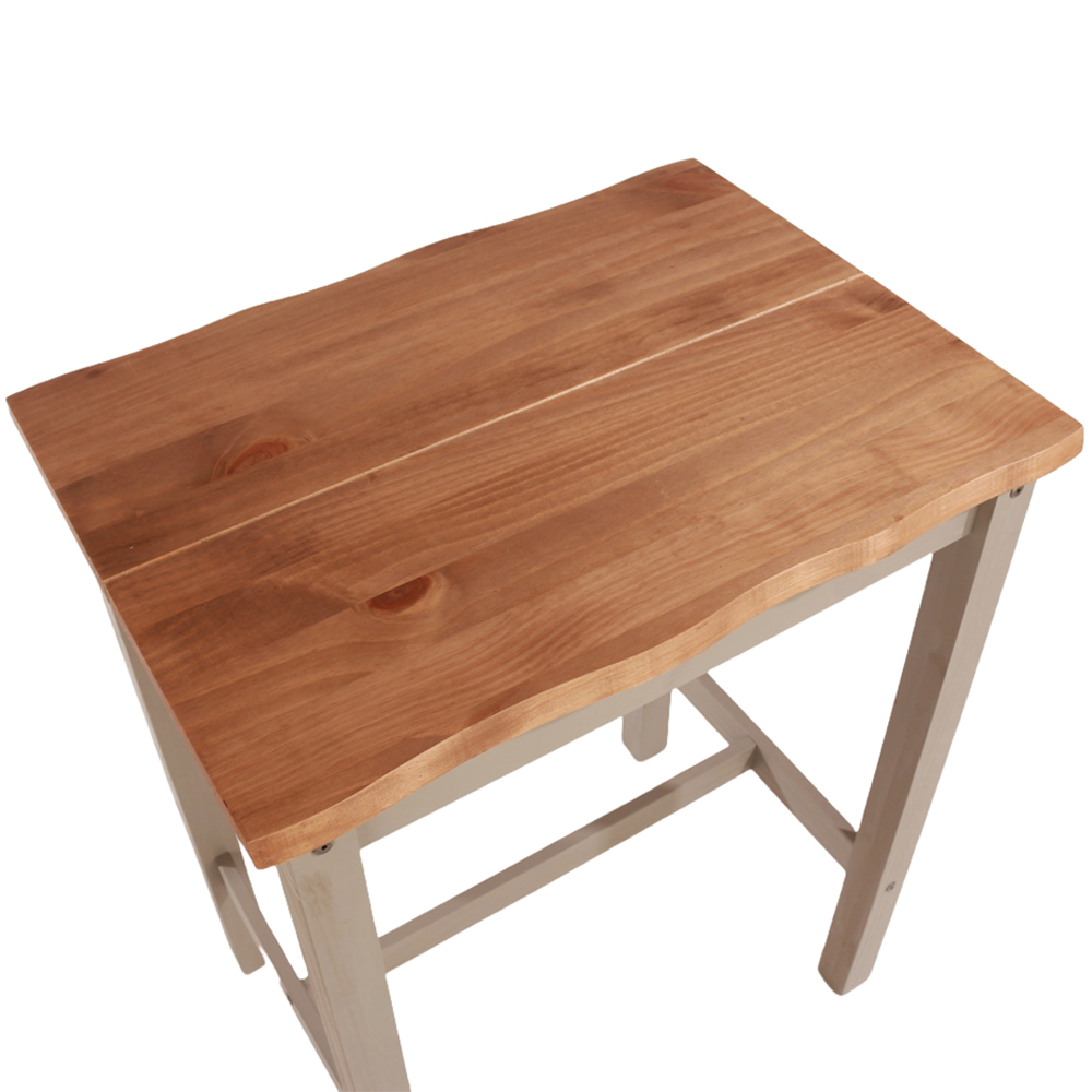Consett Large Wooden Bar Table With 4 Stools In Grey Oak