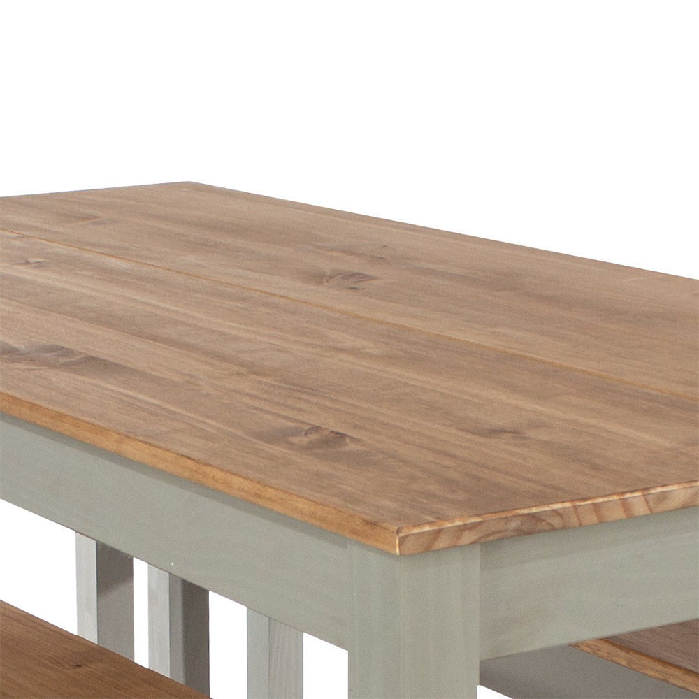 Consett Large Wooden Rectangular Dining Table In Grey Oak