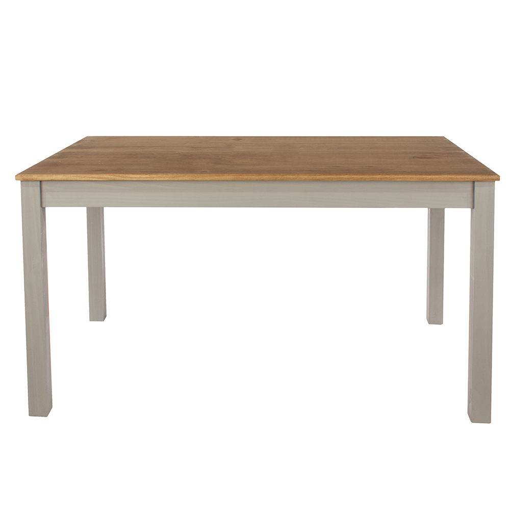 Consett Large Wooden Rectangular Dining Table In Grey Oak